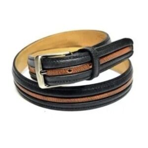 Patchwork Cowhide Leather Belt Size 40/100 Multi-Color Stripe Vtg Men’s 90’s​​​